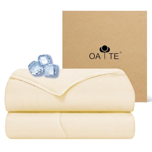 OAITE Cooling Comforter Queen Size,Double-Sided Cold Tech Fabric Cooling Blanket for Night Sweats...