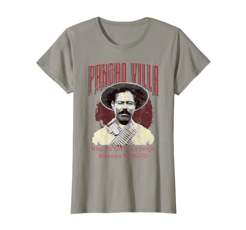 Mexican Revolution General Pancho Villa T-Shirt T-Shirt, Women, Slate Grey, 3X-Large