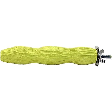 PARROT ESSENTIALS Textured Calcium Parrot Perch Sandpaper Perch, Edible Calcium for Birds like Budgie, Cockatiel, African Grey, Parrot and Budgie Mineral Block - 13 x 1.5 x 1.5 centimetres (small) Cover