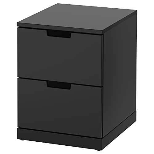 IKEA NORDLI - Cómoda de 2 cajones, 40 x 54 cm, antracita