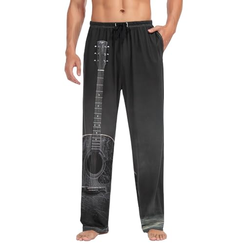 Men's Guitar Sleep Pajama Pant,Soft Pajama Bottoms with Pockets Drawstring 20325424