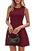 PRETTYGARDEN Summer Dresses for Women 2026 Elegant Classy Spring A Line Business Casual Work Graduation Cocktail Short Dress (Dark Red,Medium)