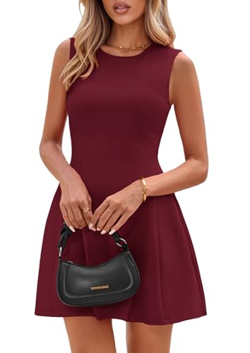 Image of PRETTYGARDEN Summer Dresses for Women 2026 Elegant Classy Spring A Line Business Casual Work Graduation Cocktail Short Dress