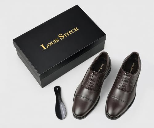Image of LOUIS STITCH Men's Formal Lace-Up Oxford Shoes | Formal Lace-Up Shoes for Men | Business & Occasion Wear | LSVSOX-1