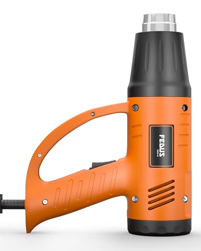 Image of FEDUS Heat Gun Hot Air Gun Temperature Machine 2000W, 2 Temp Settings Great for industrial use & Crafts, Removing & Drying Paint, Shrink Tubing /Wrapping Packing, Bend Plastic Pipes, Epoxy Resin