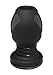 Doc Johnson Platinum Premium Silicone - The Stretch - Hollow Butt Plug - Large - Black