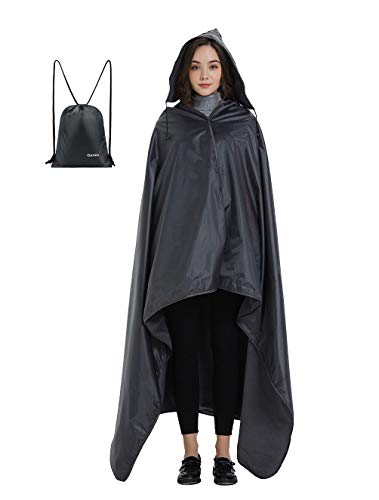Gonex Hooded Stadium Blanket, Waterproof Windproof Outdoor Fleece Blanket, Warm Blanket for Cold