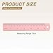 HARFINGTON 2pcs Metal Straight Ruler 15cm Metric SAE Aluminum Alloy Measuring Rulers Scale Tool with Hole for Measure Study Reading Classroom Office, Pink