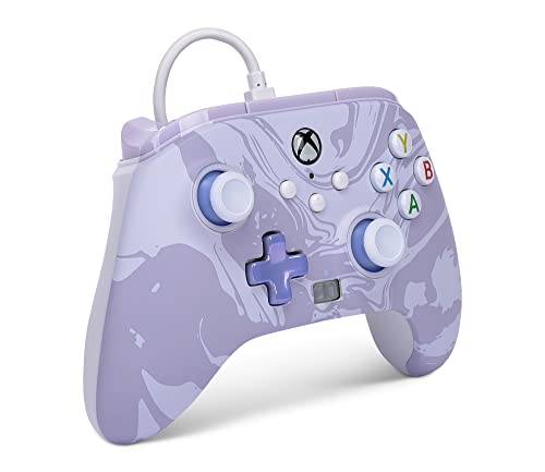 PowerA Enhanced Wired Controller for Xbox Series X|S - Lavender Swirl, gamepad, wired video game con