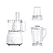 Amazon Basics-Robot e frullatore da cucina, 600 W, ciotola da 2,4 L e caraffa per frullatore da 1,25 L