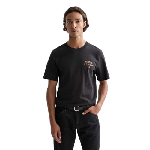 Scotch & Soda T-Shirt auf der linken Brust Meteorit 001 M