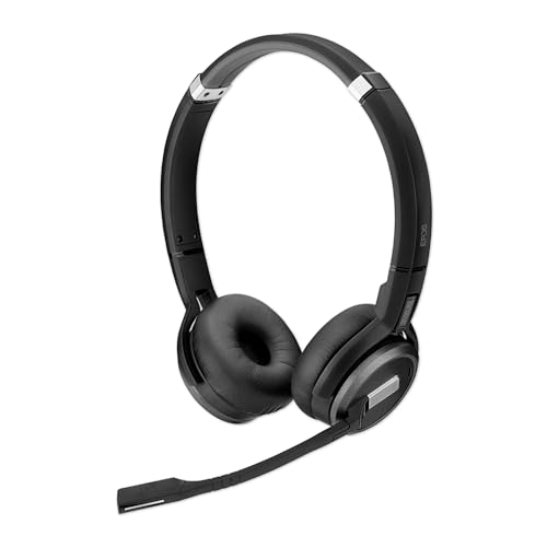 EPOS Impact SDW 60 HS - Hochwertiges DECT Wireless Headset, Geräuschunterdrückung, UC-Optimiert, Multi-Geräte-Konnektivität, Flexible Trageoptionen, Lange Sprechzeit, Ideal für Büroumgebungen
