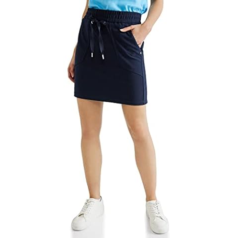 Street One Women's Deep Blue Twill Skirt Cover