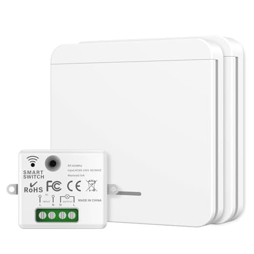 Interruptor inalambrico, 433Mhz 220V wireless light switch, interruptor con mando a distancia alcance de 30 metros,para lámparas de hasta 1500W