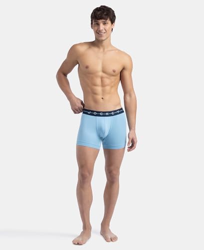 Image of Jockey NY16 Men's Super Combed Cotton Elastane Stretch Solid Trunk with Ultrasoft Waistband (Colors & Prints May Vary)