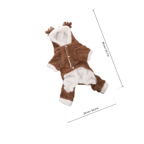 Ropa cálida para perro pequeño, disfraz reindeer miniatura 2