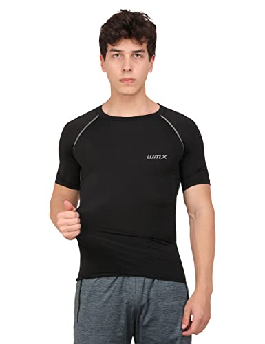 Image of WMX Men's Compression Shirts Athletic Short Sleeve Quick Dry Base-Layer Workout Running T-Shirt Sports Active Fitted Tops
