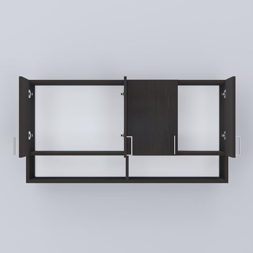 Image of SPECIALITY PANELS 4 Door Modular Wall Mounted Kitchen Cabinet with Organizer Shelf Space Saving Storage Unit Durable Engineered Wood Cupboard for Kitchen Living Room Utility Organizer Furniture