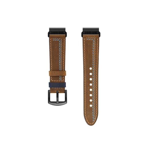 22mm 26mm���������U�[�x���g�ɓK������Garmin Fenix 7X 7 6X Pro 5 5X Plus Quatix Epix gen 2 MARQ(Brown,QuickFit 26mm)