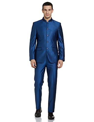 Image of Raymond Rayon Men's Full Sleeve Contemporary FIT Medium Blue Formal Suit