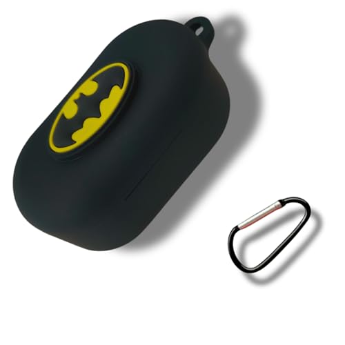 Image of Silicone Case Cover Compatible for OnePlus Nord Buds 2 Case, oneplus nord Buds 2 case Cover with Hook Oneplus Nord Buds 2 Cover with Silicone 360 Protection, Shockproof (Batman)