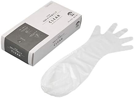 [水野産業] N360 使い捨て ポリ手袋 ロング （全長約60cm） 30枚入 × 40箱 1200枚 フリーサイズ クリア