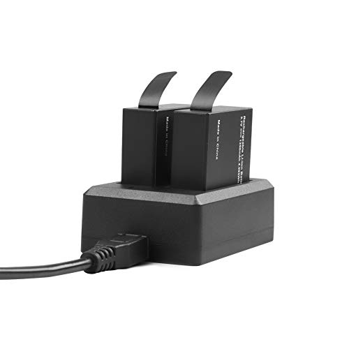 AKASO Brave 7 2 x 1350mAh Batería Recargable con Dual USB Cargador para Cámara Deportiva AKASO...