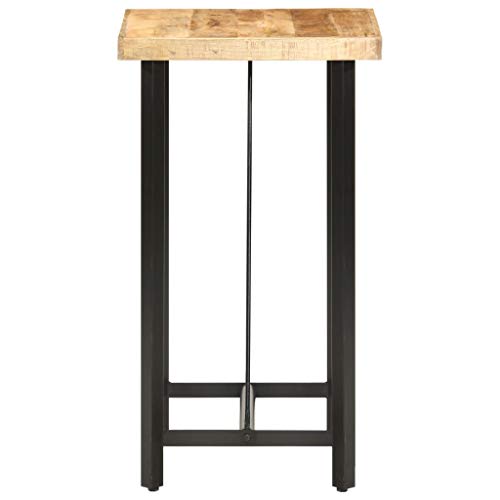 Mesa de bar de cocina alta de 107 cm con base de hierro estable 5