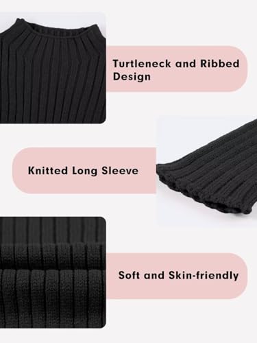 Girls Turtleneck Sweater Kids Casual Long Sleeve Knitted Slim Fit Pullover Tops 7-15 Years4