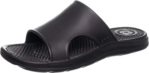 Image of Totes Men's Everywear Slide Sandals Lightweight Waterproof Comfort Slides with Cushioned Footbed for Pool, Beach & Everyday Wear