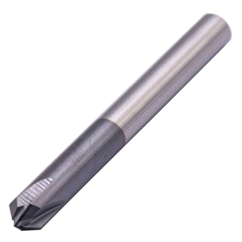 Image of 5Pcs 1 /4 inch 4 Flute 90 Solid Carbide Chamfer End Mills - AlTiN Coated | Single End, 90 Chamfer Angle End Mill, 1 /4 inch Cutting Diameter, 1 /4 inch Shank Diameter, 2-1 /2 inch Overall Length