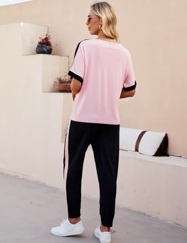 VIMPUNEC Women 2 Piece Outfits Summer Casual Lounge Sets Soft Sweatsuits Trendy Matching Sets2