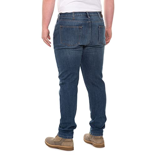 Eddie Bauer Men's Flannel-Lined Flex Jeans, Blue Wash 36W x 32L Regular2