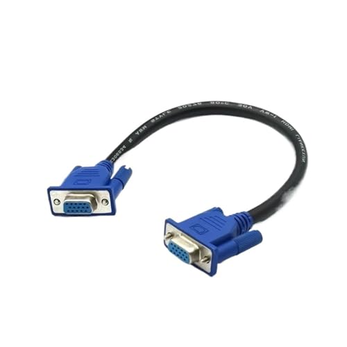WUKUBO Cable de vídeo corto HD15Pin VGA D-Sub macho a macho a macho a hembra a hembra Cable RGB 0,25 M 5m for Monitor TV PC(Male-Female,1.5m)