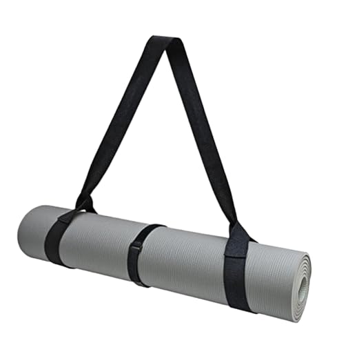 Cidkoth Adjustable Yoga Mat Strap Carrier, Thick Wide Yoga Mat Holder with Hook-and-loop fastener for yoga enthusiast, Travel Gym, Black Non-Slip Yoga Straps for Carrying Mats