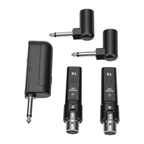 Convertidor inalámbrico Zunate 2.4G de micrófono con cable a inalámbrico, sistema transmisor y receptor para micrófonos dinámicos y de condensador, mezclador de sonido, plug and play, rango de 30-50 m miniatura 1