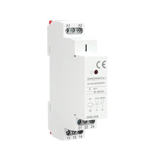 Relé GR8 AC DC 12V a 48V de 1 pieza para control de corriente de 8A y 16A 2