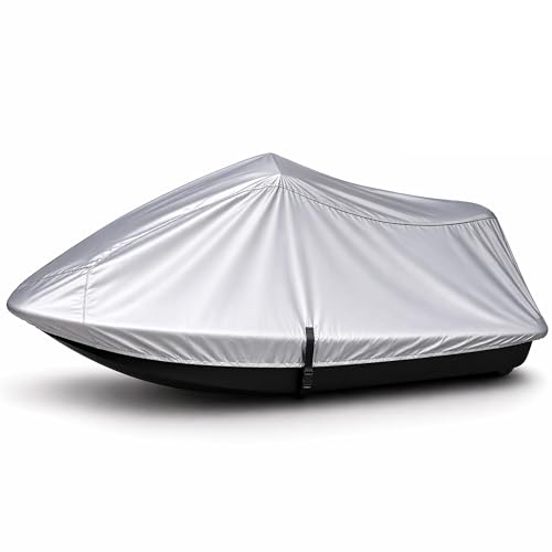 SBU 420D Jet Ski Canvas Cover Compatible for Seadoo GT GTS GTX GTI - Reflective Silver Mooring, Jetski PWC Storage
