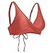 JEUROT Women Sports Bra Bikini Tops Plus Size Bikini Swimsuit Top Retro Printed Push up Vintage Swimwear Tops Beach Travel Outfits Summer Fashion Clothes (Red, L)