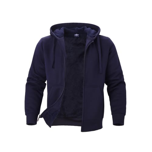 Image of TanBridge Plaid Flannel Hoodie Sherpa Fleece Lined Shirt Jacket Cotton Hoodies Zip Up Winter Warm Coat