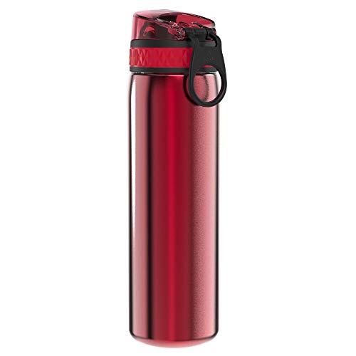 ion8 Leichte Stahl-Trinkflasche, 600 ml/20 oz, Rot – Ansicht 5