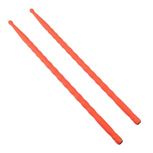 Baquetas 5A de fibra de carbono con grip antideslizante naranja miniatura 1