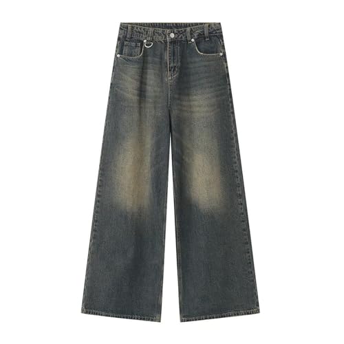 Men's Denim Jeans American Straight Leg Relaxed Casual Commuter Office Lounge Pants for Men