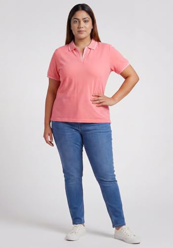 Image of Wear Your Opinion Women's Plus Size Tipped Collar Neck Polo Tshirt