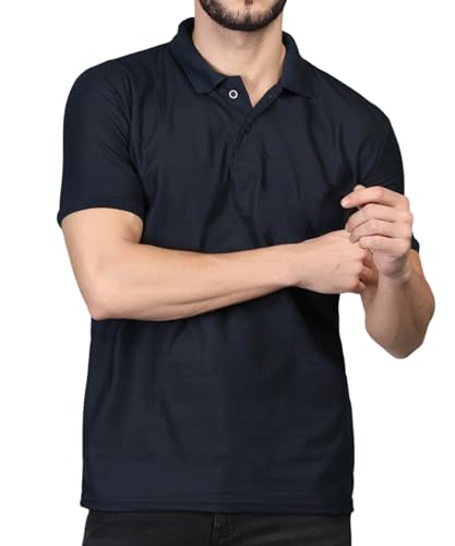 Image of INKKR Men's Polo Neck Half Sleeve Solid T-Shirts