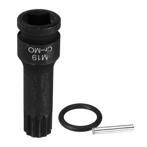 QUARKZMAN Cubo De Encastre Triple Cuadrado De Impacto M19 De 1/2' 19mm Acero CR-MO Cubos De 12 Puntos Triple Cuadrado Con Pasador Y O-ring Para Adaptadores De Taladros Eléctricos