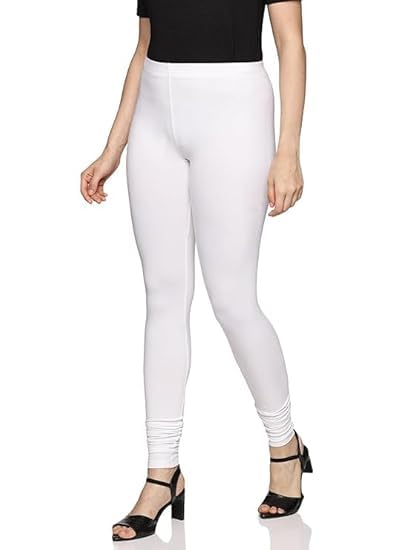 Women's Soft Cotton Leggings Black and White Combo Pack of 2-image-36
