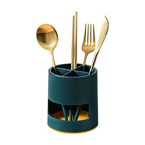 FuninCrea Soporte Utensilios de Cocina Multifunción, Duradero y Extraíble con Caño con Marco de Soporte Simple para Guardar Utensilios de Cocina y Artículos del Hogar (Verde)