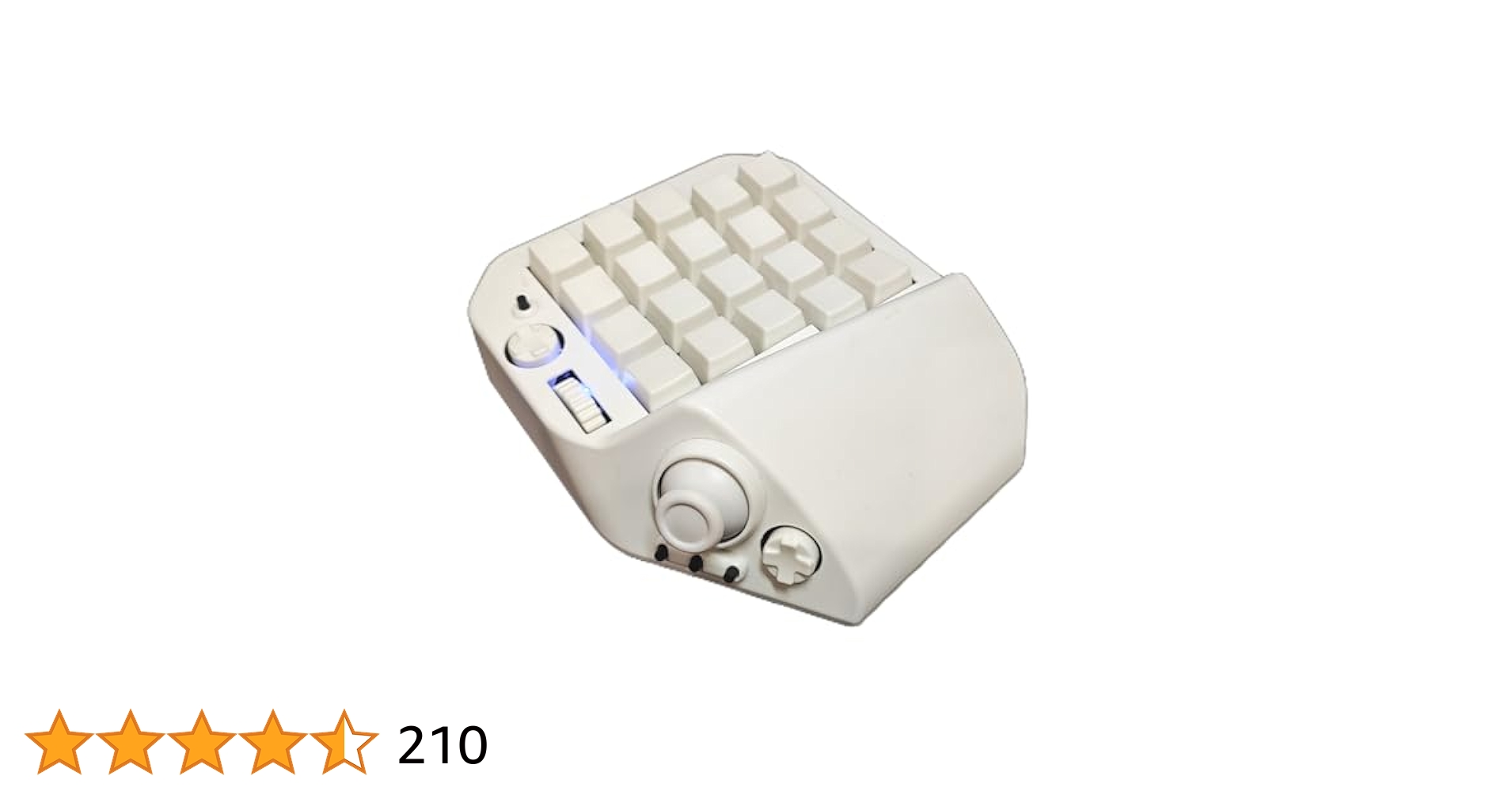 左手デバイスMH-Deltaジョイスティック・ホイール付き41キーゲーミング白 ヤマダモール | [MH-Device] USB-C対応 MH-Delta