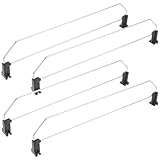 Toyvian Adjustable Iron Wire Shelf Dividers 4pcs 34-35cm Double-Layer Partition Baffle for Supermarket